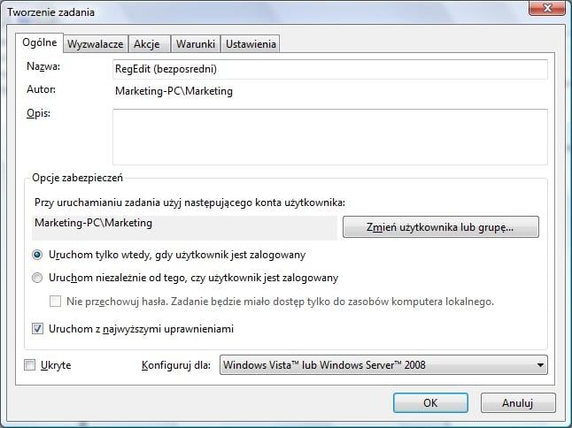 Uruchamianie narzędzi systemowych bez irytującego zapytania o bezpieczeństwo