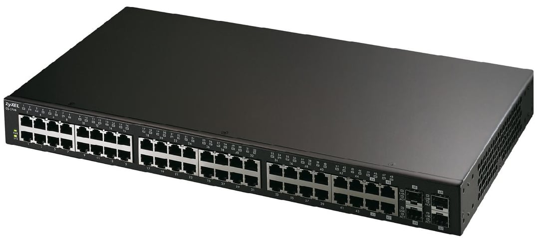 48 portowy, gigabitowy przełącznik zarządzany przez WWW