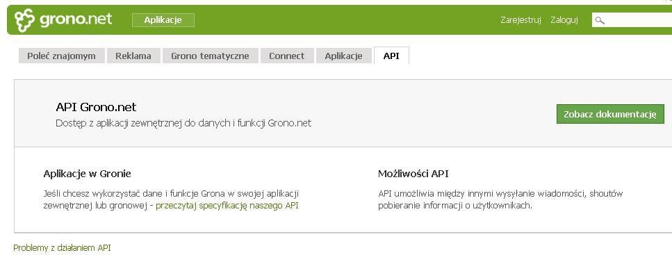 Klasyczne API do Grona