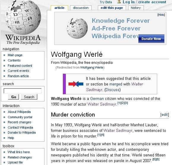 Zabójca, który nie chce występować w Wikipedii