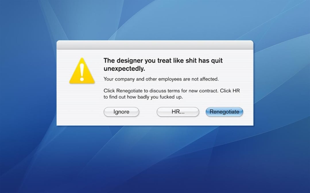 Pożegnał się z pracą, zostawiając “dowcipny” komunikat na pulpicie