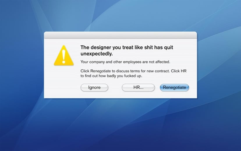 Pożegnał się z pracą, zostawiając “dowcipny” komunikat na pulpicie