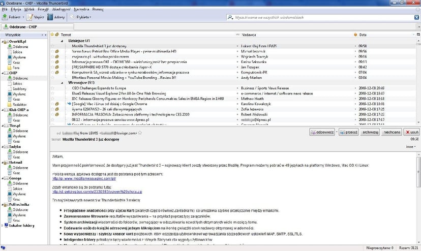 Thunderbird 3 debiutuje w Sieci