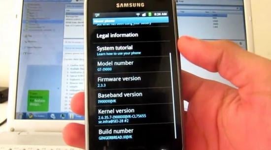 Oficjalny Android Gingerbread dla Samsunga Galaxy S!