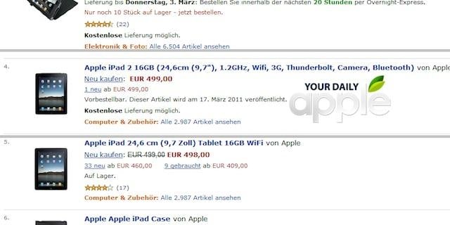 iPad 2 przedwcześnie na Amazonie. Znamy specyfikację?