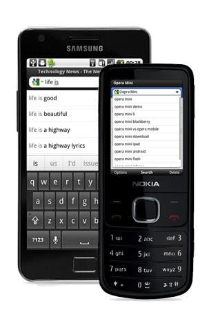 Opera Mobile i Mini uzupełnią za ciebie to, co chcesz wpisać