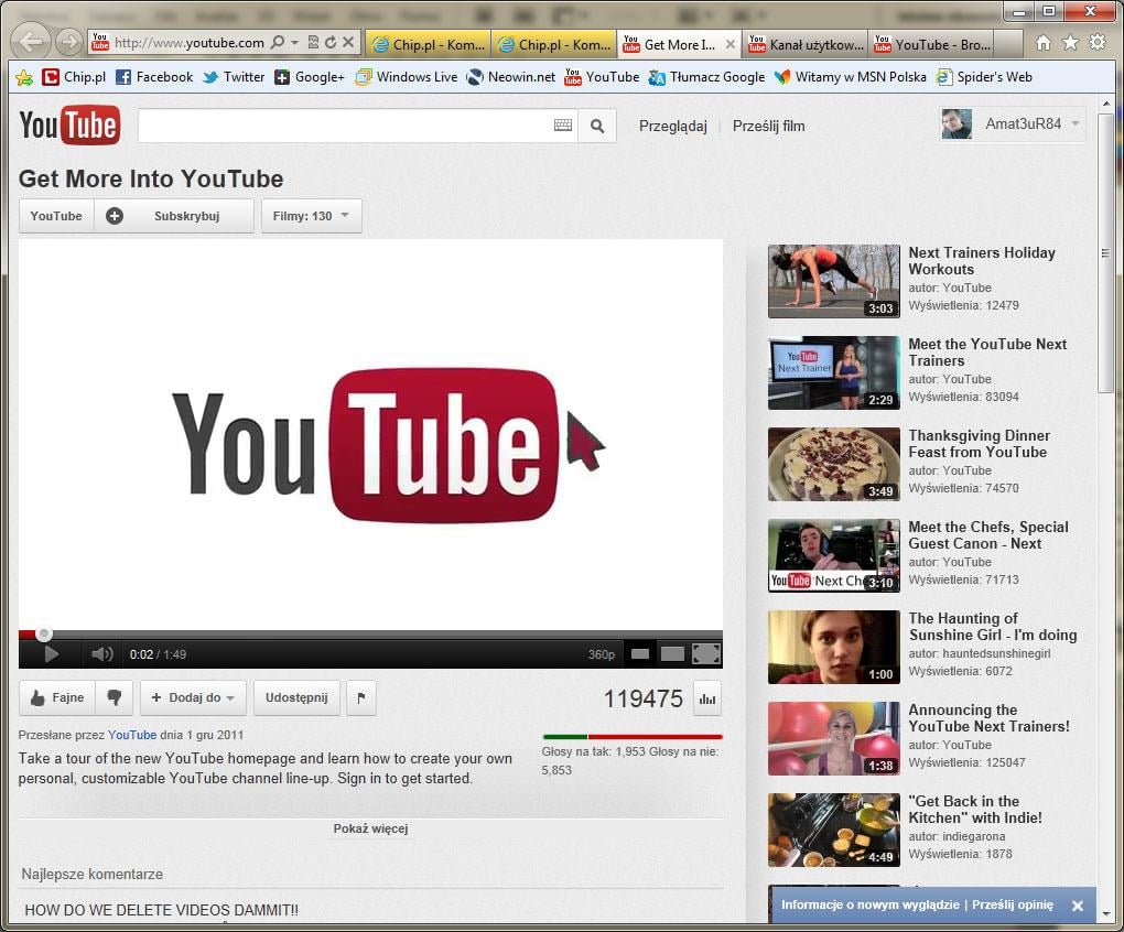 Zupełnie nowy YouTube!