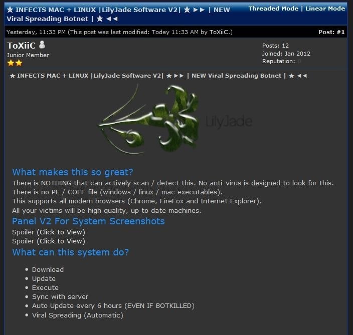 LilyJade – nowy robak atakuje przez Facebooka