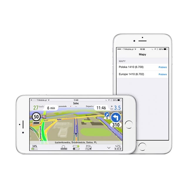 Dwie mapy, jedna aplikacja