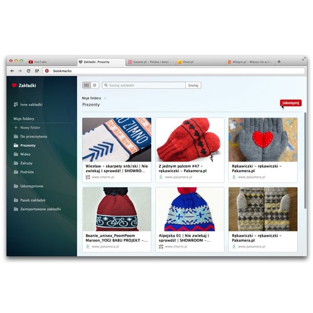 Udostępnianie zakładek debiutuje w Operze