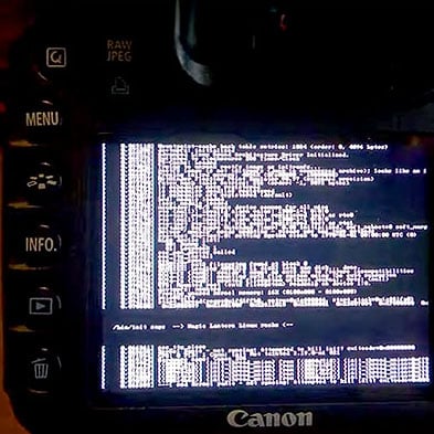 Linux na… lustrzance Canona