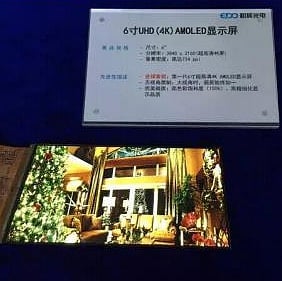 6-calowy ekran AMOLED o rozdzielczości 4K