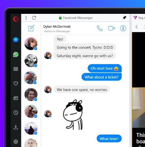 Nowa Opera z komunikatorami