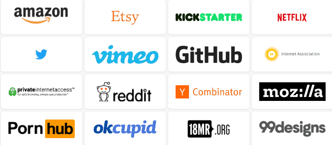 Netflix, Kickstarter i inni – protest