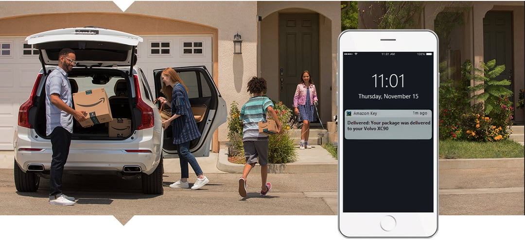 Amazon dostarcza paczki do aut klientów pod ich nieobecność