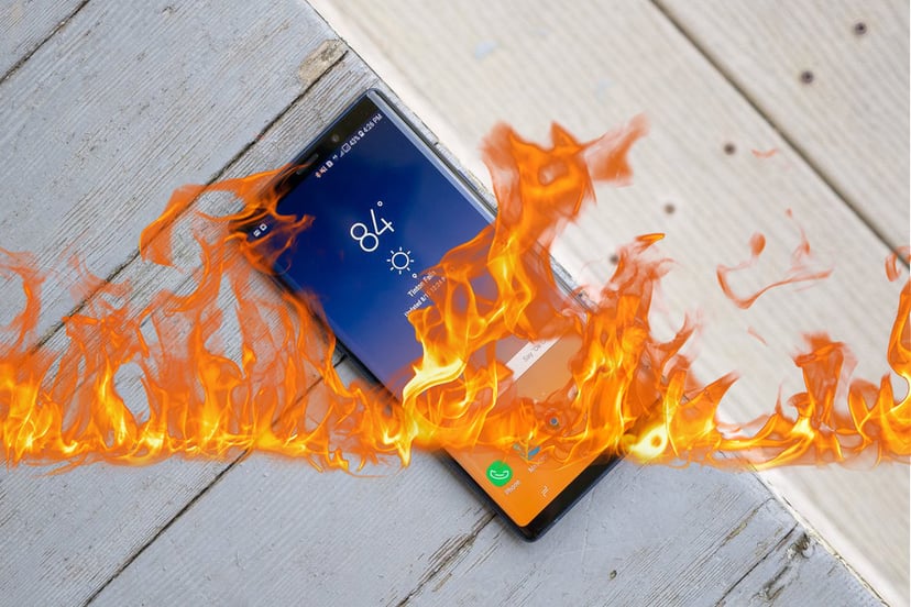 Pierwszy samozapłon Galaxy Note 9