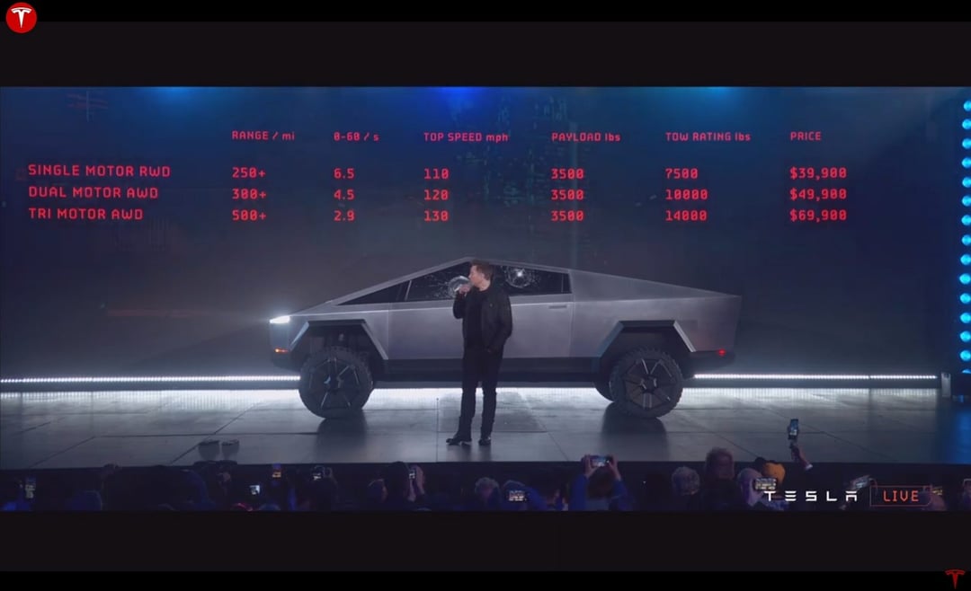 Cybertruck Tesli nie taki pancerny jak sądził Elon Musk