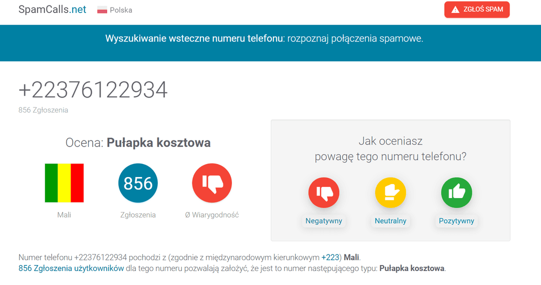 Najazd kuzynów z Mali, czyli telefony z kierunkowego +223