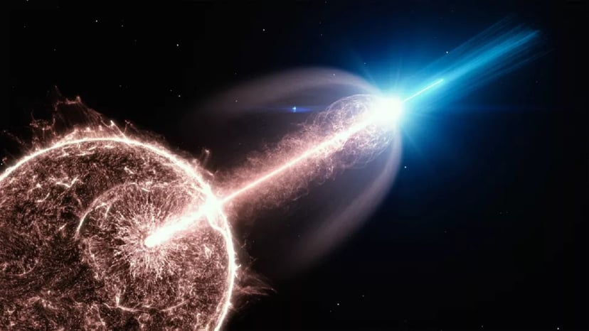Stosunkowo bliski rozbłysk gamma może wyjaśnić naturę tych zjawisk