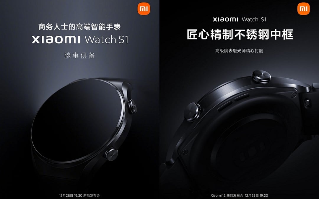 Oprócz serii Xiaomi 12, producent pokaże jutro nowy smartwatch Xiaomi Watch S1