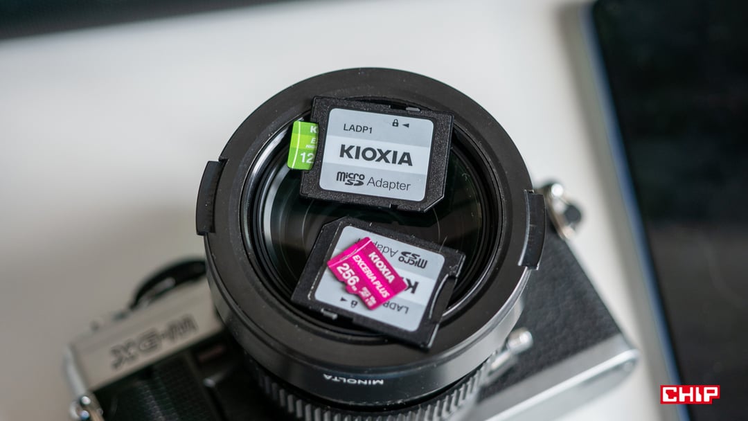 Test KIOXIA Exceria Plus 256 GB i Exceria High Endurance 128 GB