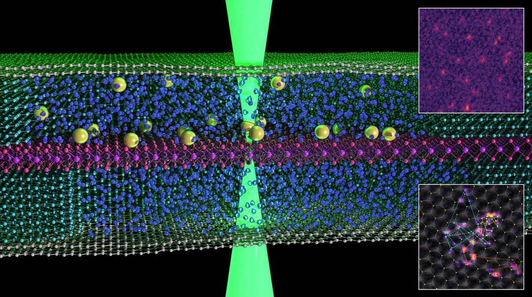 Grafen pozwolił na uchwycenie atomów “pływających” w cieczy