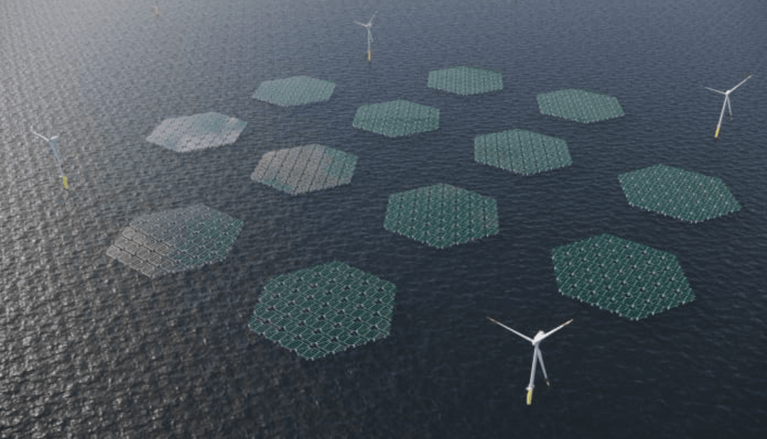 Powstaje “pływający dywan” z paneli słonecznych. Połączenie energii wiatrowej i słonecznej