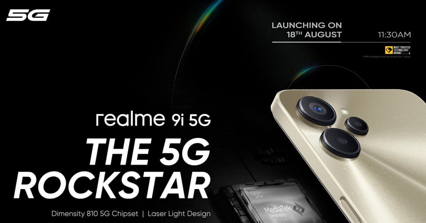 realme 9i 5G zadebiutuje już 18 sierpnia. Ujawniono design. Znamy też nazwę SoC
