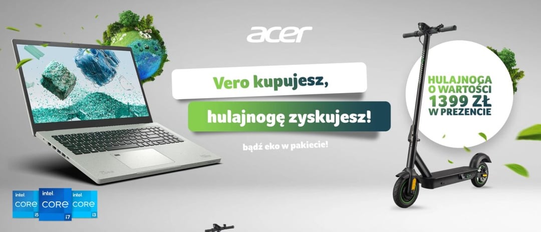 Acer szaleje z nową promocją. Kup laptopa i odbierz hulajnogę elektryczną w prezencie
