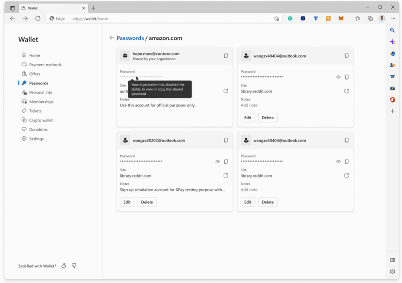 Firmy podziękują Microsoftowi za tą zmianę. Edge lepiej zadba o hasła