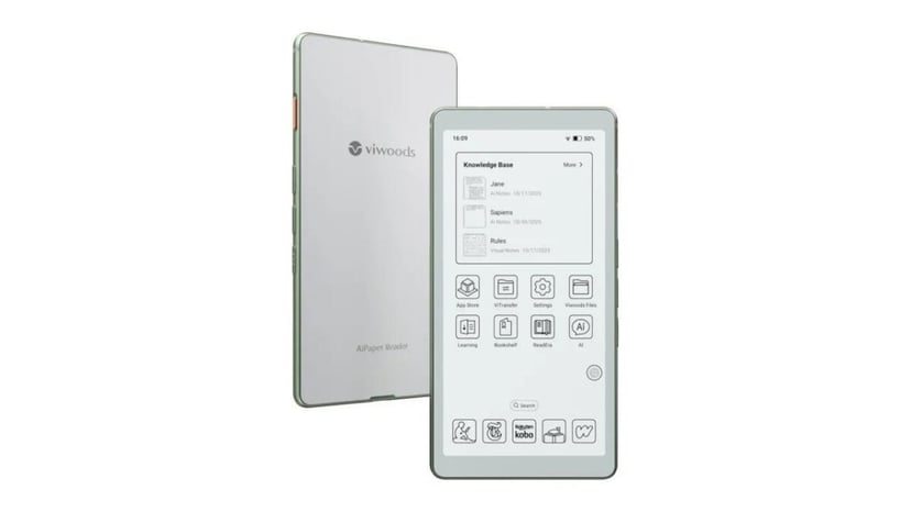 Viwoods AiPaper Reader to pierwszy czytnik E Ink z Androidem 16 i fizycznym przyciskiem AI