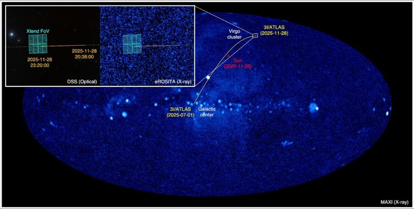 Obiekt międzygwiezdny 3I/ATLAS emituje promieniowanie. Teleskop XRISM wykrył pierwsze sygnały