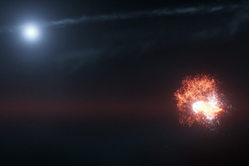 Oko Saurona migocze mnóstwem świateł. Teleskop Hubble’a uchwycił zderzenia, które nie miały prawa wystąpić