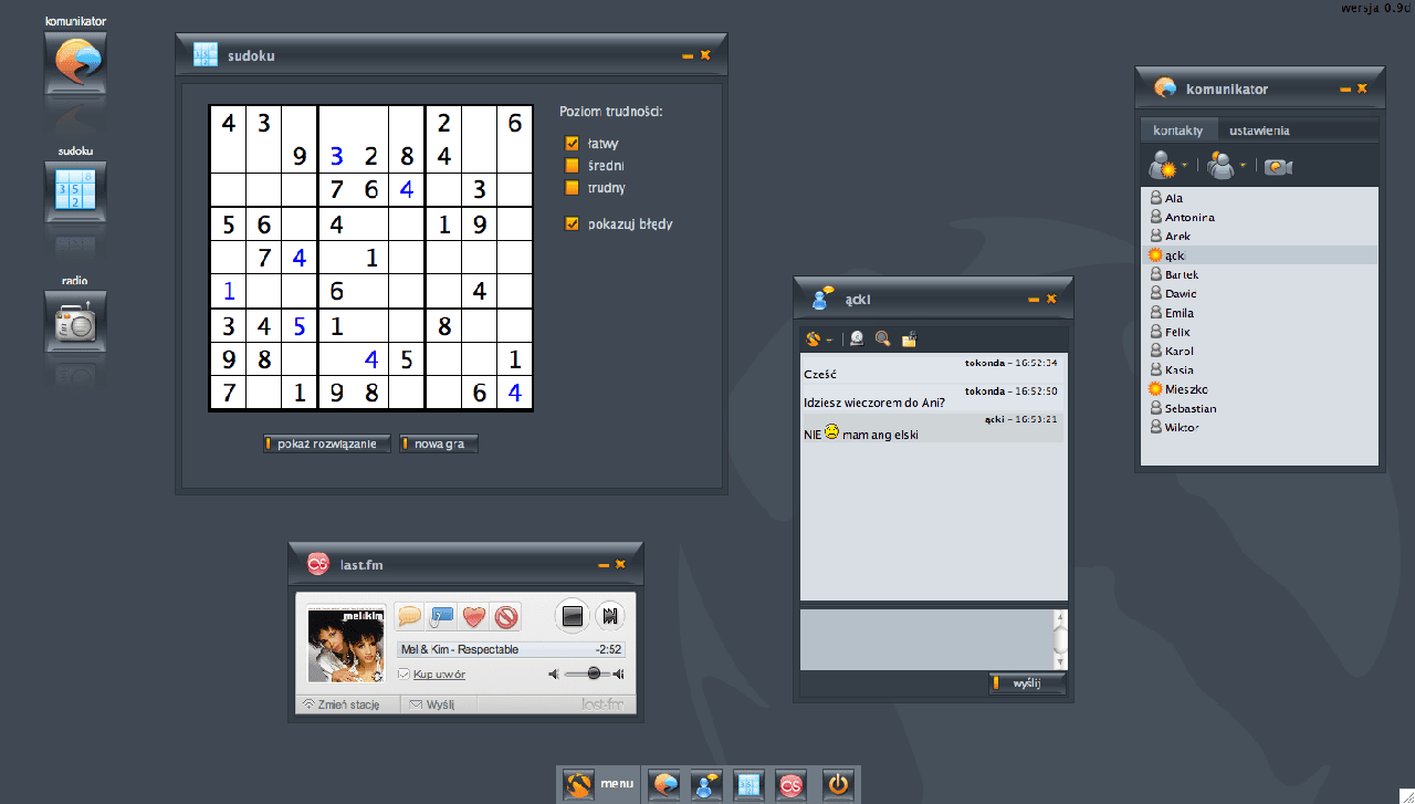 Aplikacje dostępne w Tokondzie