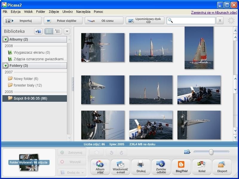 Picasa 2.7 - Producent: Google, System operacyjny: Win 2000/XP/Vista, Informacja:www.picasa.com