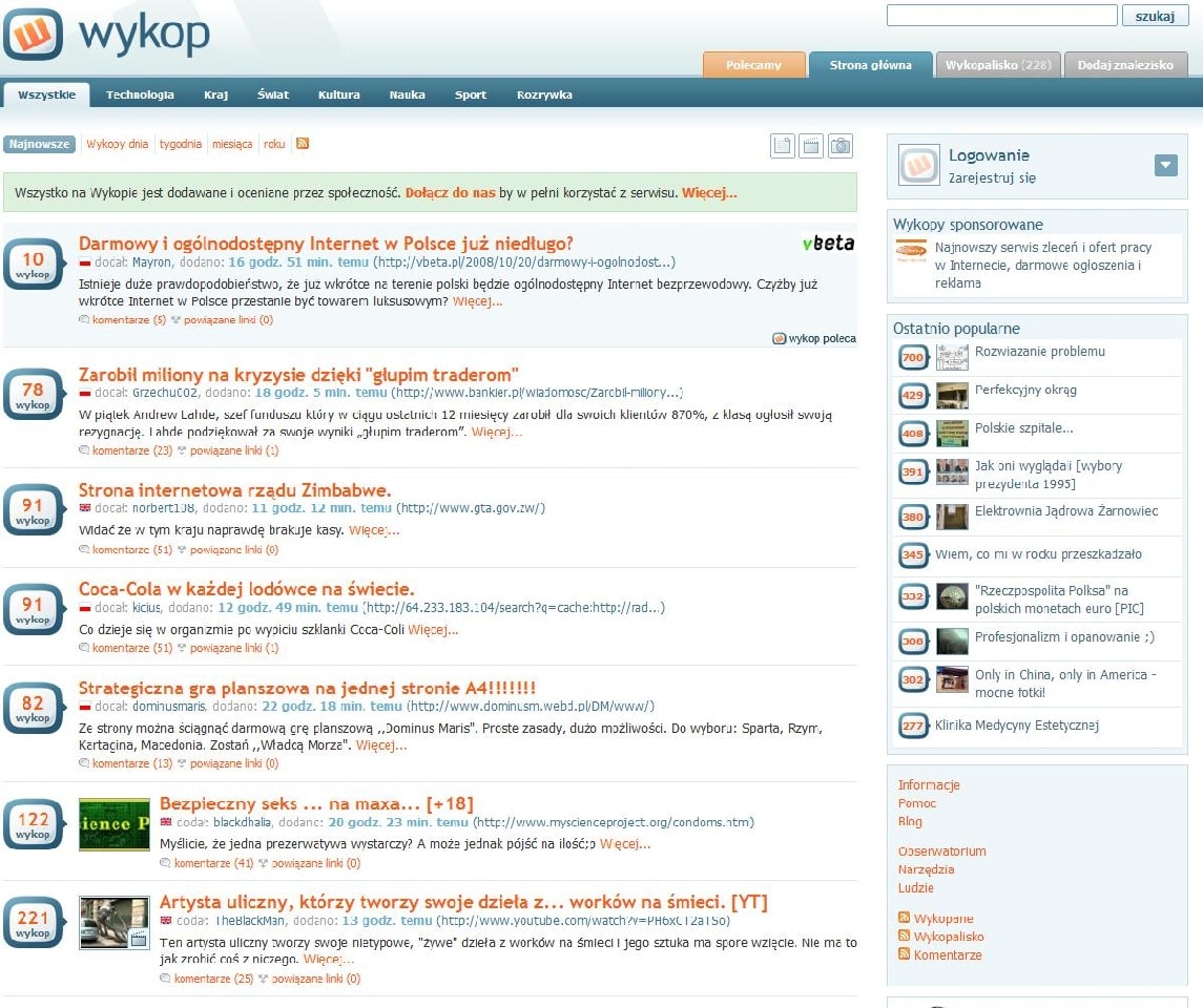Wykop.pl - portal, o którego kształcie decydują jego użytkownicy
