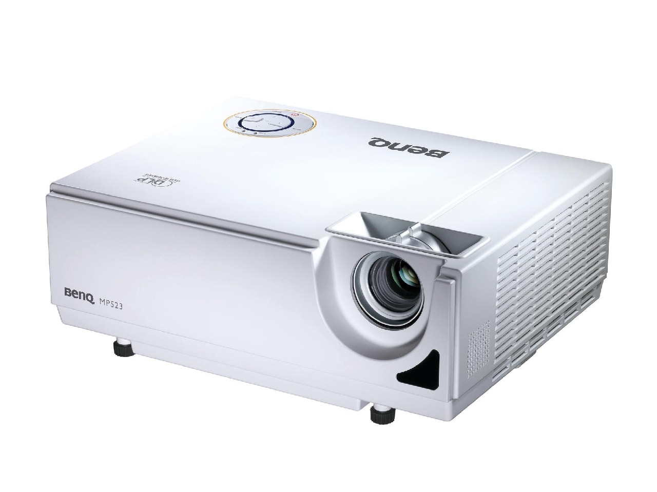 MP523 - jasność 2000 ANSI lumenów, wysoki kontrast 1600:1, rozdzielczość podstawowa XGA (1024x768)