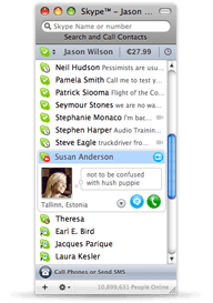 Skype 2.8 Beta dla Mac OS X