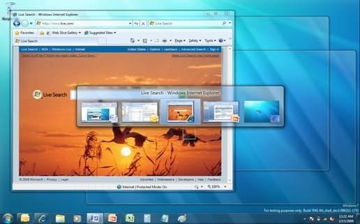 Aero Peek działa bez problemu z ALT + TAB
