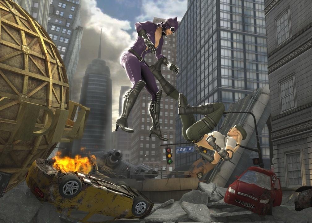 Mortal Kombat vs. DC Universe - Sonya kontra Catwoman