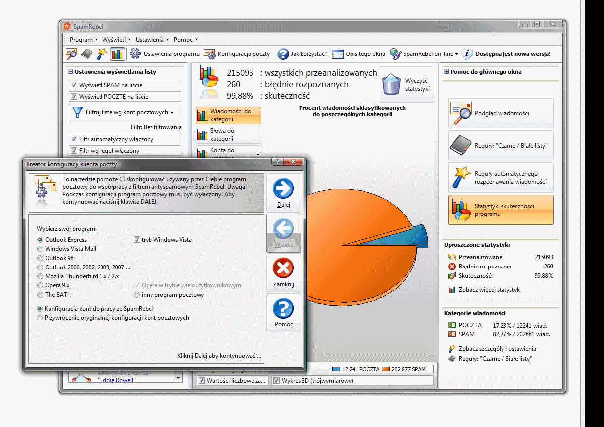 SpamRebel jest dostępny jako program shareware