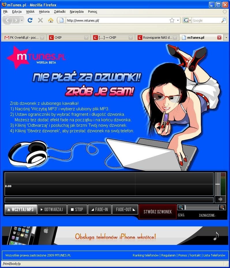 Administrator serwisu nie pobiera żadnych opłat za korzystanie z mTunes.pl