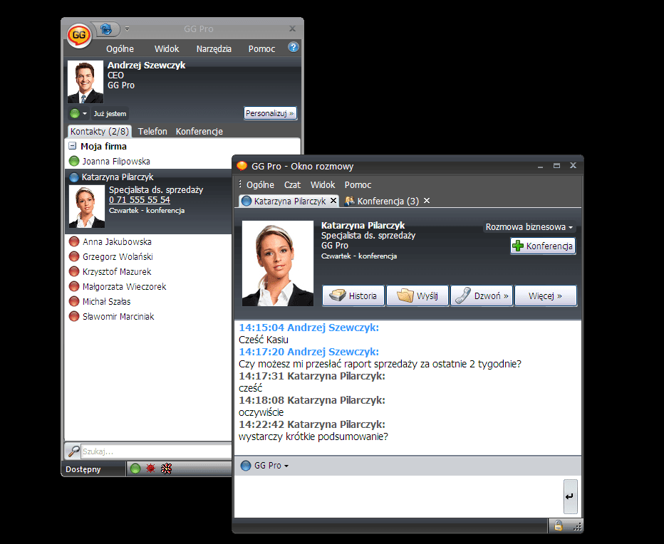 Komunikator GG Pro nie ma wiele wspólnego z popularnym Gadu-Gadu