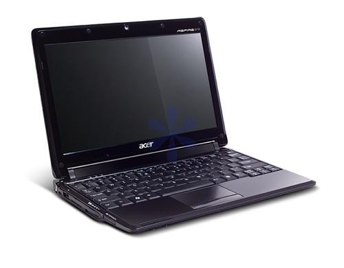 Netbook Aspire One D250 z 3-komorową baterią wazy 1,11 kg, zaś z 6-komorową - 1,27 kilograma