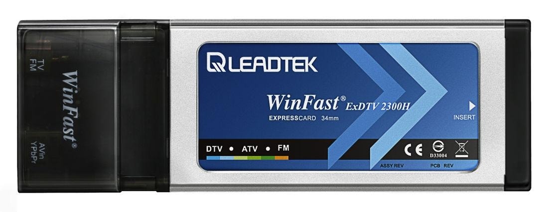 WinFast ExDTV2300 H oparty jest na interfejsie Express Card