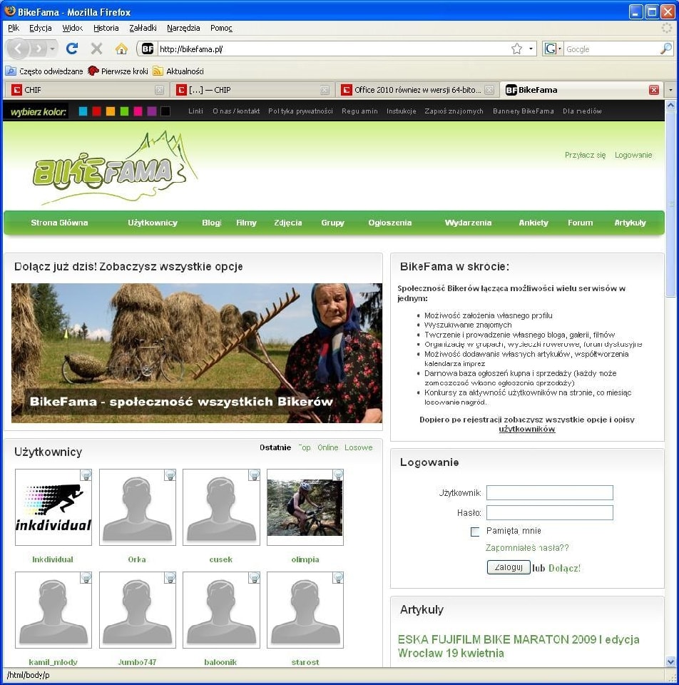 BikeFama, czyli Web 2.0 dla rowerzystów