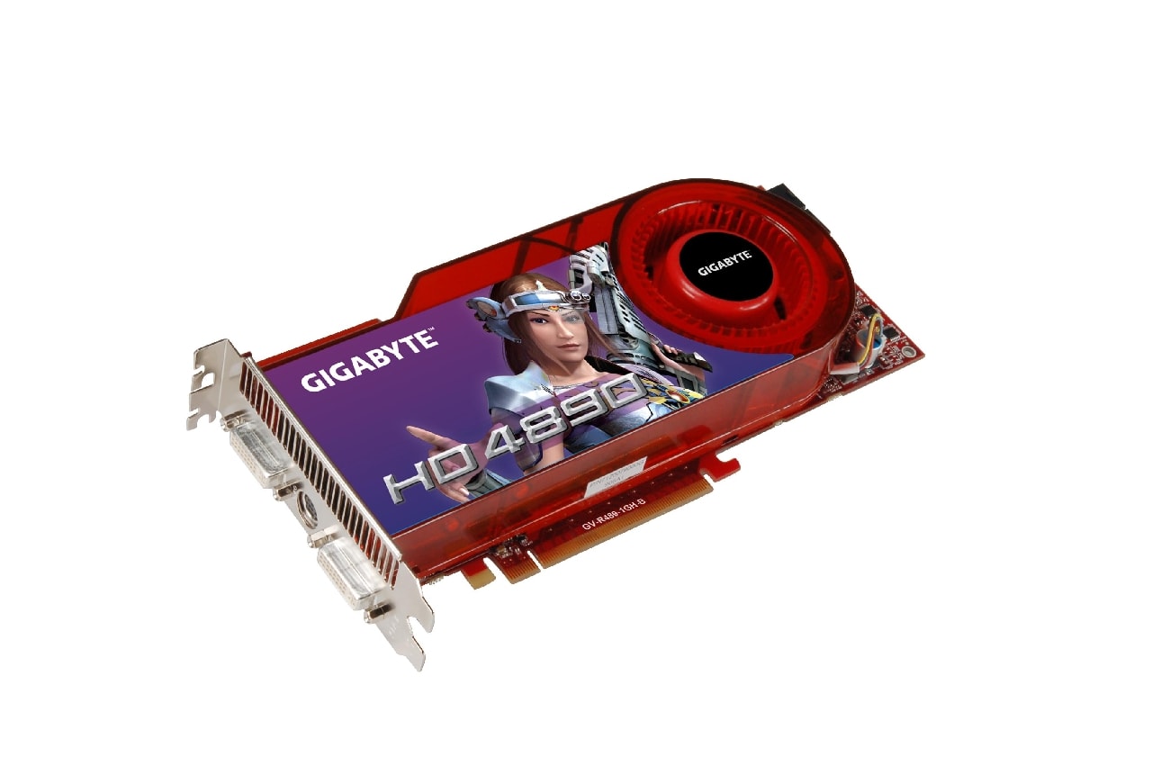 GIGABYTE GV-R489-1GH-B został wyposażony w 1GB 256 bitowej pamięci DDR5