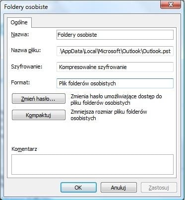 Ten wpis w Rejestrze sprawi, że podczas kończenia sesji program usunie z pliku PST wiadomości umieszczone w Koszu.
