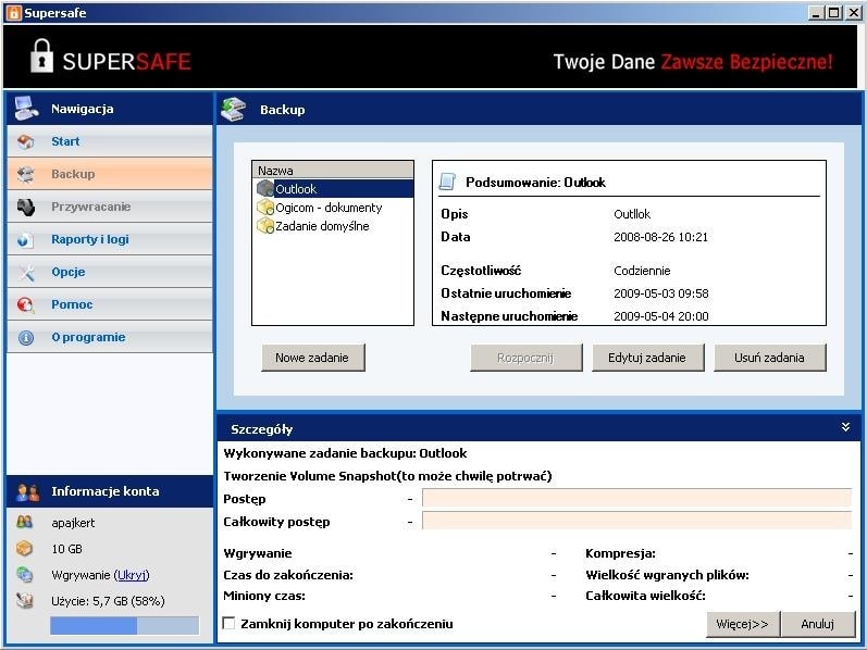 TotalSafe SuperSafe - aplikacja