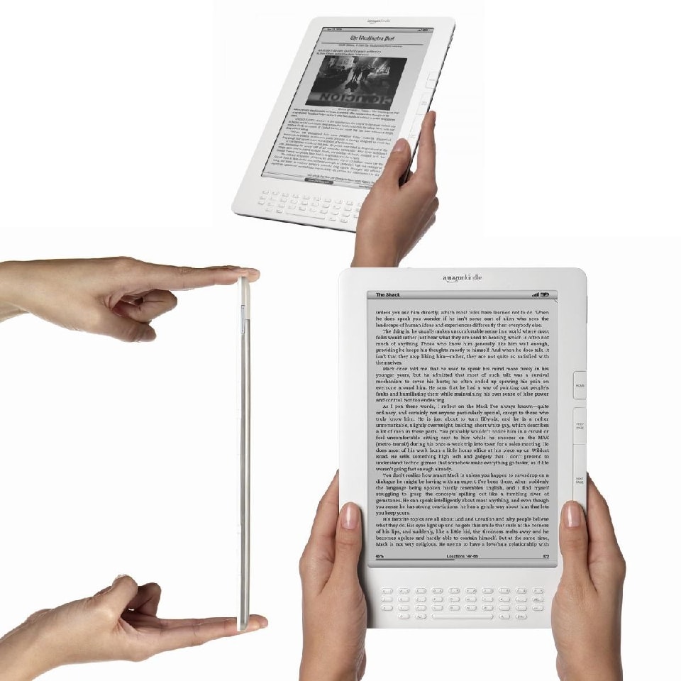 Urządzenie Amazon Kindle DX waży zaledwie 535 gramów